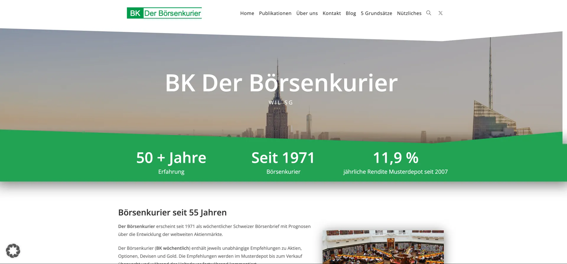 Screenshot · Börsenkurier