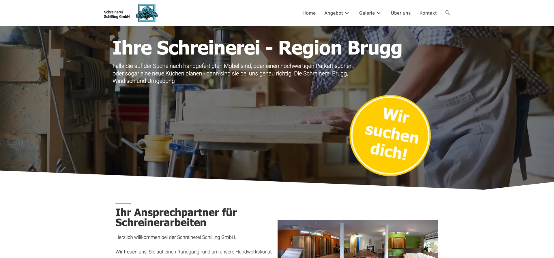 Screenshot · Schreinerei Schilling
