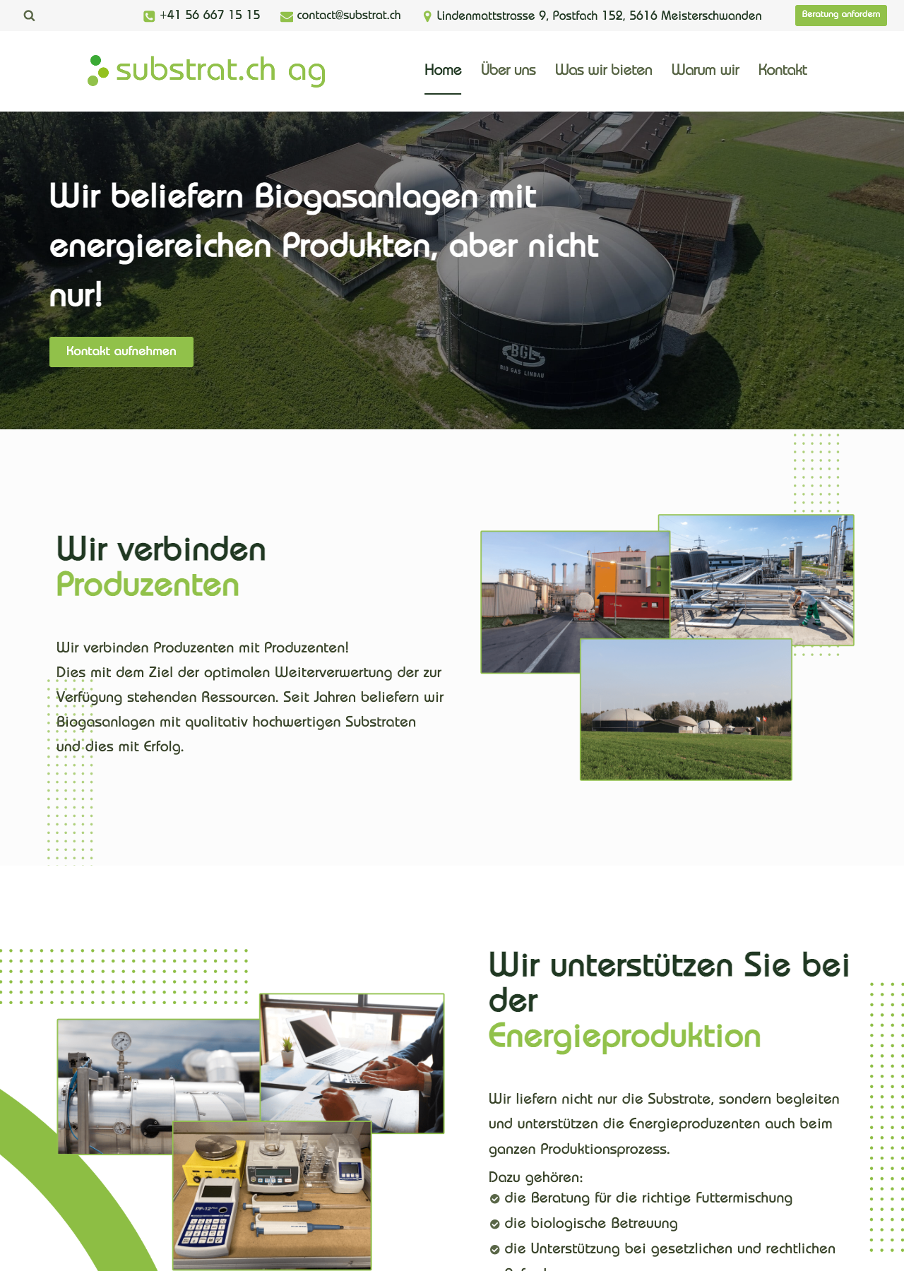 Screenshot substrat.ch ag